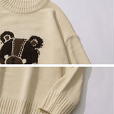 Men Sweater Cartoon Jacquard Sweater Men 'S Autumn Loose Pullover