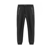 Grey Sweatpants Zipper Men's Casual Sports Trousers