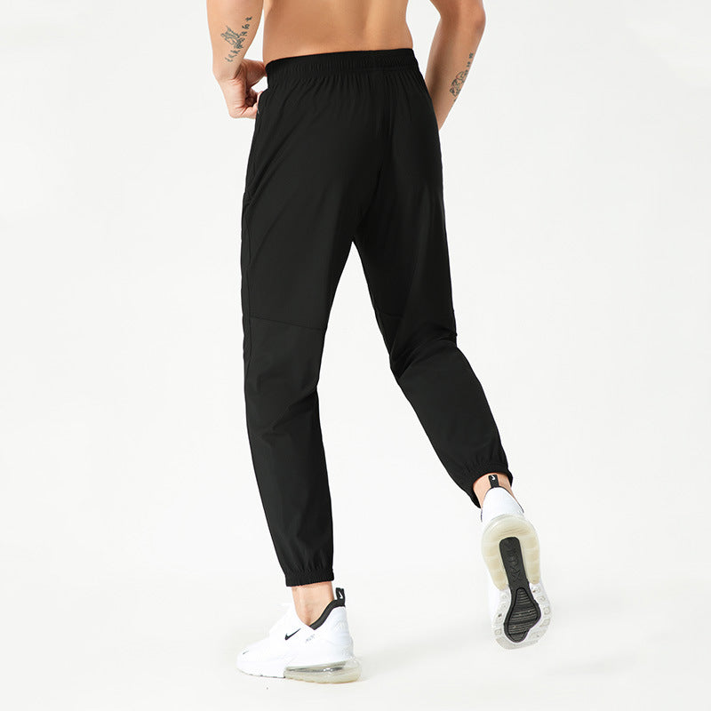 Sweat Wicking Pants Ice Silk Leggings Loose Tappered Sports