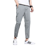 Cuffed Cargo Pants Summer Casual Pants Men's Straight Loose Pants