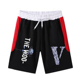 Vlone Shorts Letter Large V Printed Men'S Casual Shorts Summer Loose