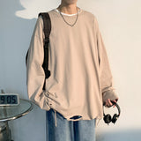 Men's Sweatshirt Autumn Loose round Neck Long Sleeve T-shirt Large Size Men's Clothing