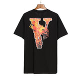 Vlone Summer Printed Short Sleeve Loose Oversized Tshirt