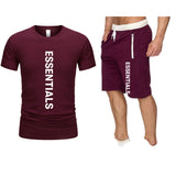 Fog Fear Of God T Shirt & Shorts 2 Piece Set Loose T-Shirt Cotton Men'S Casual Male