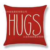 Valentine's Day Pillow Covers 4 Piece Random Styles Together, Home Decoration Red Letter Office Waist Cushion Cover