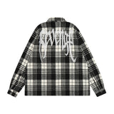 Cardigan Baseball Jacket Spring and Autumn Avengers Letter Embroidered Plaid Shirt Casual Loose Zip Coat