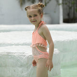 Children Swimsuit Children's Swimsuit Girls Hollow Backless