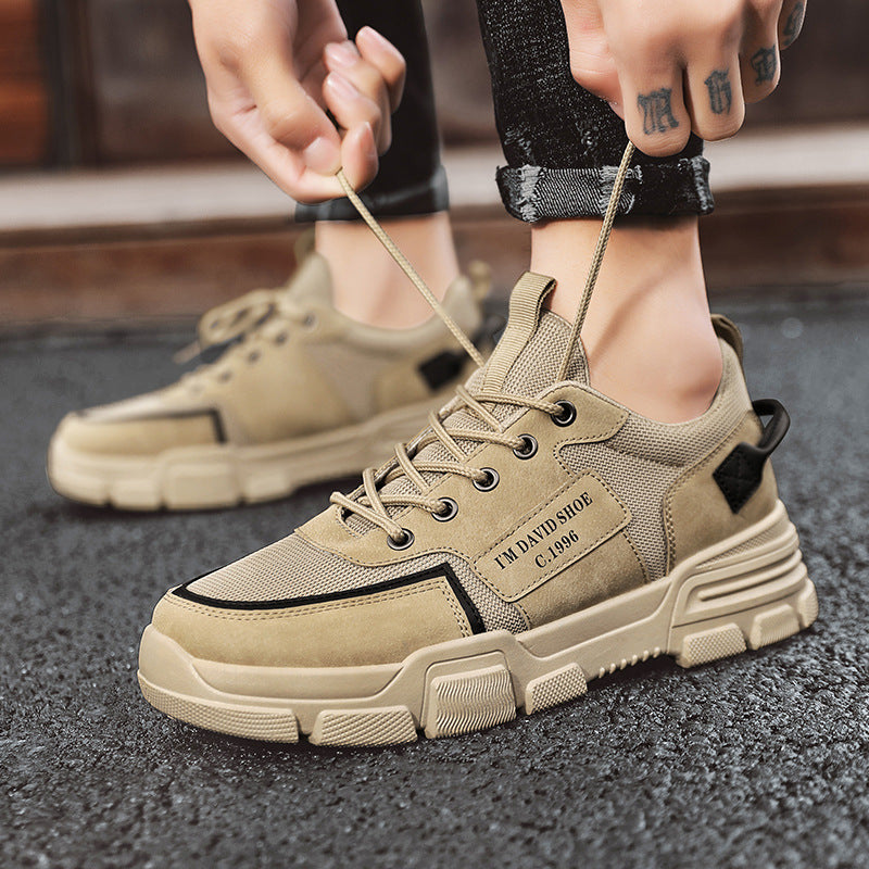 Men's Boots Work Boot Men Casual Hiking Boots Spring and Summer Breathable Martin Boots Casual Worker Boot