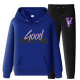 Vlone Hoodie & Pants 2 Piece Set Casual Loose Hoodie Sweatshirt