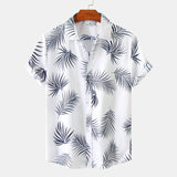 Camp Collar Shirt Printed Short Sleeve Printing Lapel Shirt