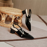 Nude Low Block Heel Square Toe Chunky Heel Sandals
