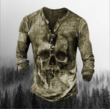 Skull Apparel Printed Skull Crew Neck T-shirt