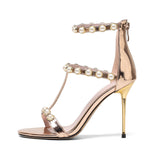 Nude Heels for Wedding Stiletto Heel Sandals