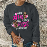 Merry and Bright Sweatshirts round Neck Long Sleeve Sweater Dazzling Color Letters Printed