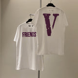Vlone T Shirt Short-Sleeved Men'S T-Shirt Women'S Loose Large Size