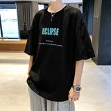 Men T-Shirts Loose Half-Length Sleeves Printing