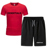 Fog Fear Of God T Shirt & Shorts 2 Pieces Set Summer Men'S Short Sleeve T-Shirt Shorts Casual