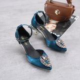 High Heels Ladies Sandals Plus Size High Heels Women Summer Pointed-Toe Stiletto Sandals Women