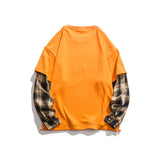 Crew Neck Sweatshirts for Men Men's Autumn Retro round Neck Sweater Men's Hip Hop Print Loose