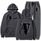 Vlone T Shirts & Shorts 2 Piece Set Sports Leisure Pullover Sweater Hooded