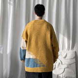 Men's Sweatshirt Autumn and Winter Men's Large Size Patchwork round Neck Loose
