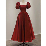 Long Homecoming Dresses Winter Arms Hiding Wine Red Engagement Dress