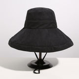 Women Bucket Hat Peach Skin Fabric Bucket Hat Sun Protection Sunshade