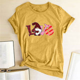 Valentine's Day T Shirt Short-Sleeved T-shirt Men's and Women's Love Printed round Neck Spring and Summer