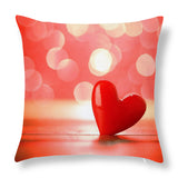 Valentine's Day Pillow Covers 4 Piece Random Styles Together, Love Heart Peach Skin Fabric Valentine's Day Pillow Cover Car Office Sofa Cushion