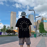 Askyurself T Shirt Paisley Loose Distressed Three-Dimensional Embossed Pattern