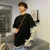 Men's Sweatshirt Fall Loose-Fitting Pullover round-Neck Jacket