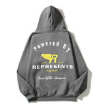 Cardigan Baseball Jacket Rep Foam Wings Letter Print Open Bear Zipper Hoodie