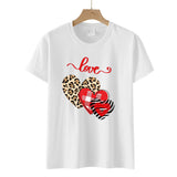 Valentine's Day T Shirt Short-Sleeved Men's and Women's Letter Printed T-shirt Top