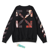 Off White Sweatshirts Arrow Print Sweater Ow Loose Round Neck