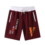 Vlone Shorts Printed Shorts Men'S Summer Cotton Casual Beach Pants