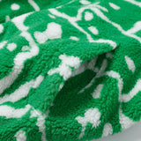 Cardigan Baseball Jacket Bear Print Berber Fleece Coat