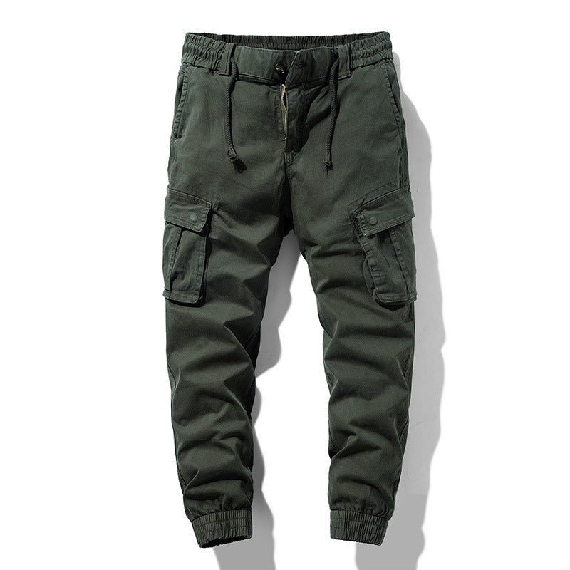 Cuffed Cargo Pants Men's Clothing Summer Casual Pants