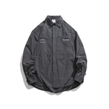 Man Fall Outfis Retro Plaid Long Sleeve Shirt Loose Shirt