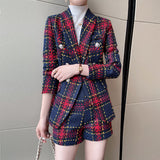 Interview Suit Women Plaid Blazer Women's Casual Suit