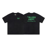 Gallery Dept T Shitrs Vintage Printed Letter Short Sleeve Loose