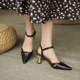 Women Black Dress Shoes Summer Sandals