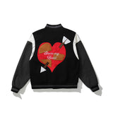 Valentine's Day Jacket Hip Hop Baseball Jacket Men's and Women's Oversize Loose Jacket Couple Style