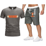 Vlone T Shirts & Shorts 2 Piece Set Large V Printed Short Sleeve Loose Short Sleeve T-Shirt Shorts