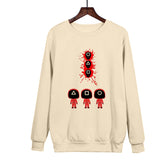 Squid Game Costume Beauty Clothing Loose Long Sleeve Crew Neck Sweater Women
