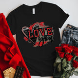 Valentine's Day T Shirt T-shirt Striped Love You Printed Summer