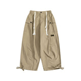 Man Fall Outfis Retro Solid Straight-Leg Pants Loose Casual Working Pants