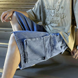 Men Denim Shorts Workwear Denim Shorts Men's Summer Korean Style Ins Fashion Brand
