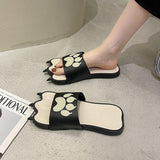Women Open Toe Sandals Flats Summer Cute Flat Slippers