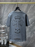 CHH Chrome Hearts T Shirts Machine Embroidery Hollow Cross Short Sleeve