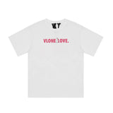 Vlone T Shirt Letter Print Rabbit Big V Men'S And Women'S Short-Sleeved T-Shirt
